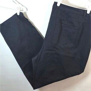 New Jessica London Jeans Womens Plus Size 22 Black Cotton Denim Zip Front Pocket